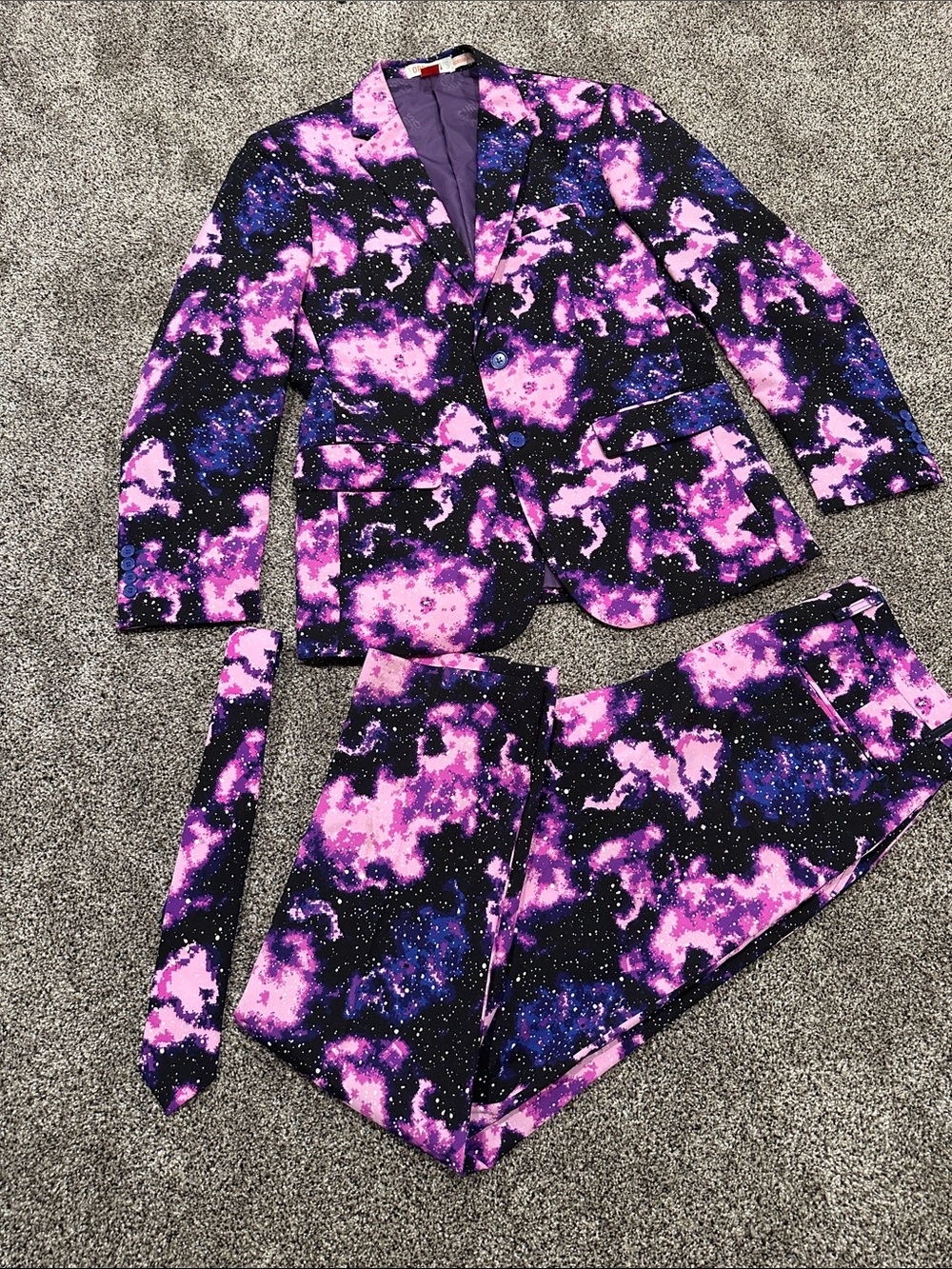 OppoSuits Galaxy Mens Size 40 Jacket, Pants, Tie Set - Discontinued Set 👾🌌